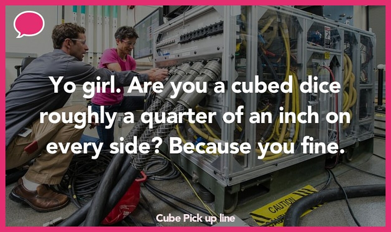 cube pickup line